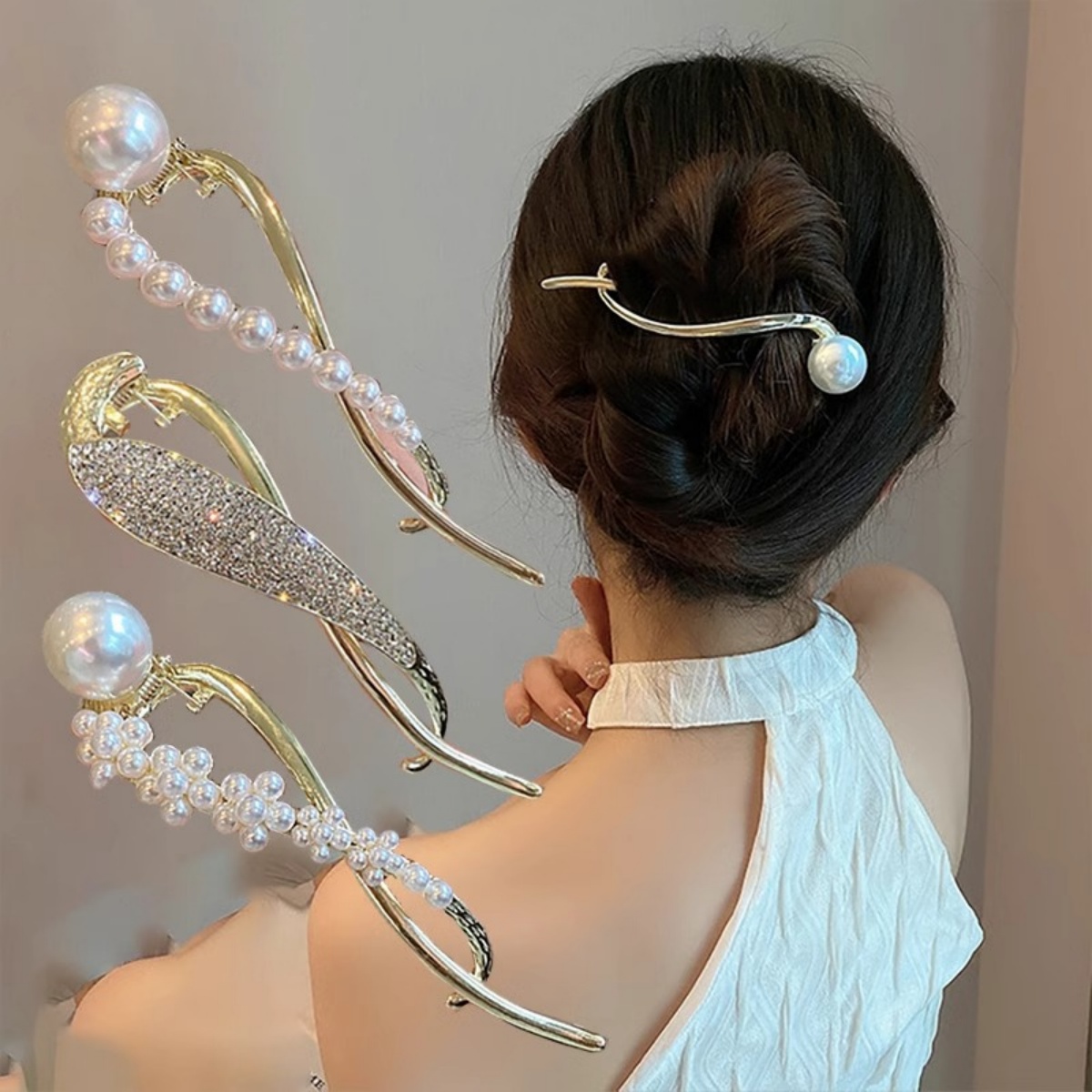 Lifestyle Of Korean - Jepit Rambut Mutiara Glitter Elegan untuk