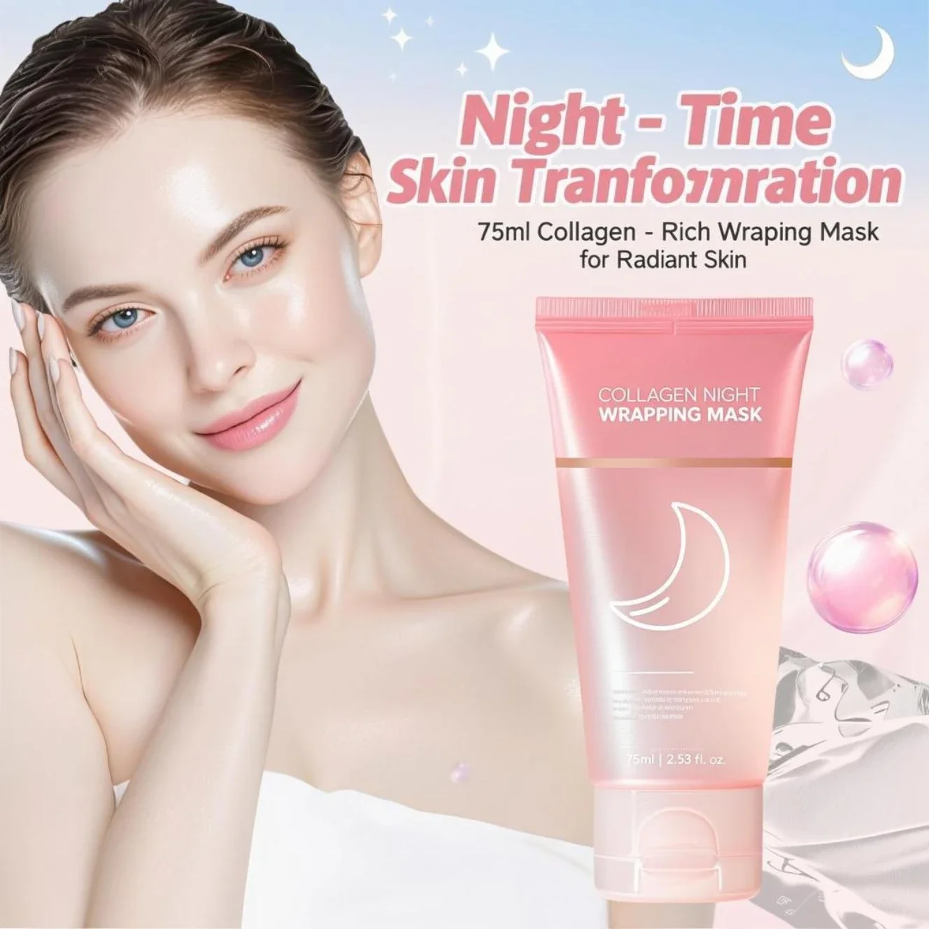 Sleeping Pack Overnight - Masker Malam Kolagen 75ml - Paket