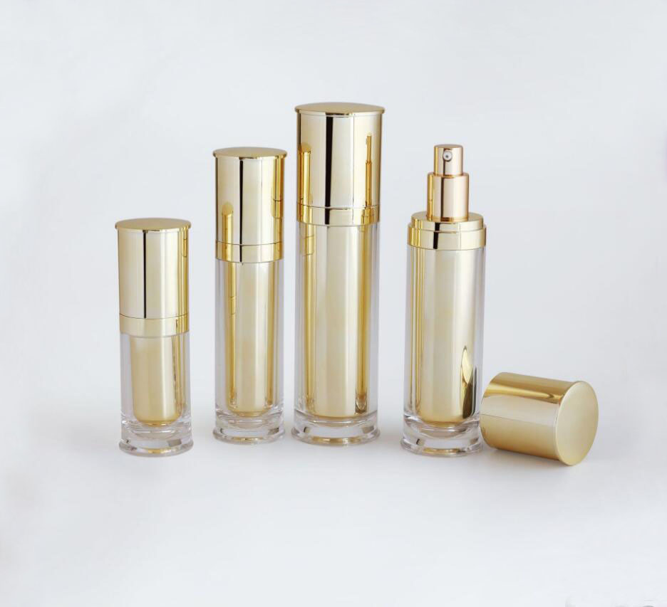 Essence Serum Toner - 120Ml Cermin Mengkilap Emas Akrilik Botol