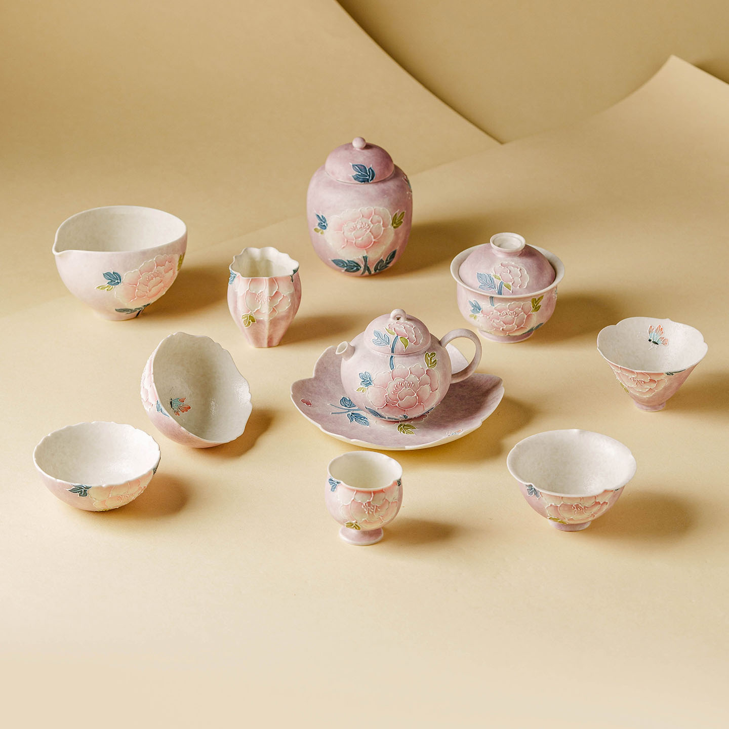 Set Teh Gaiwan Porselen Kerami - Korean Tea Set ulasan dan harga