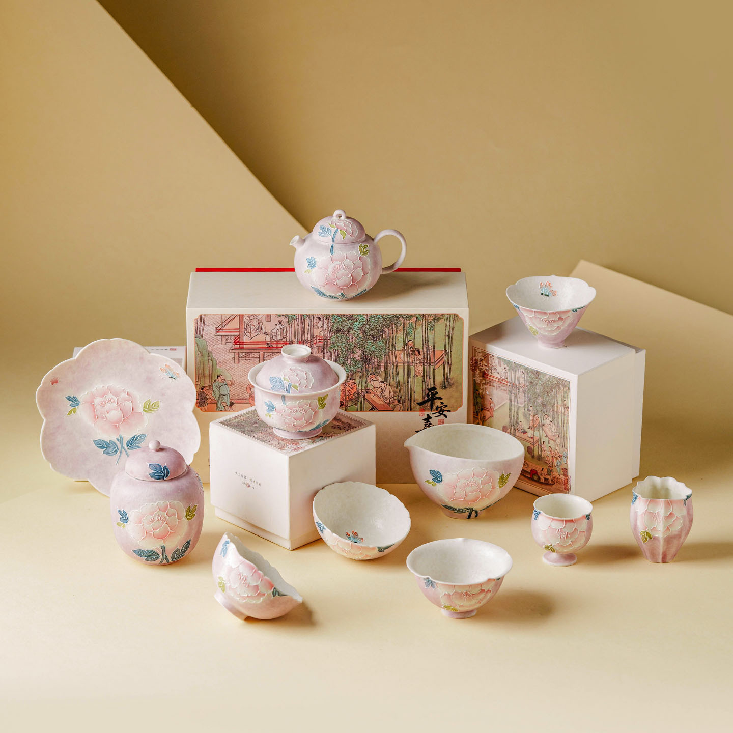 Set Teh Gaiwan Porselen Kerami - Korean Tea Set ulasan dan harga