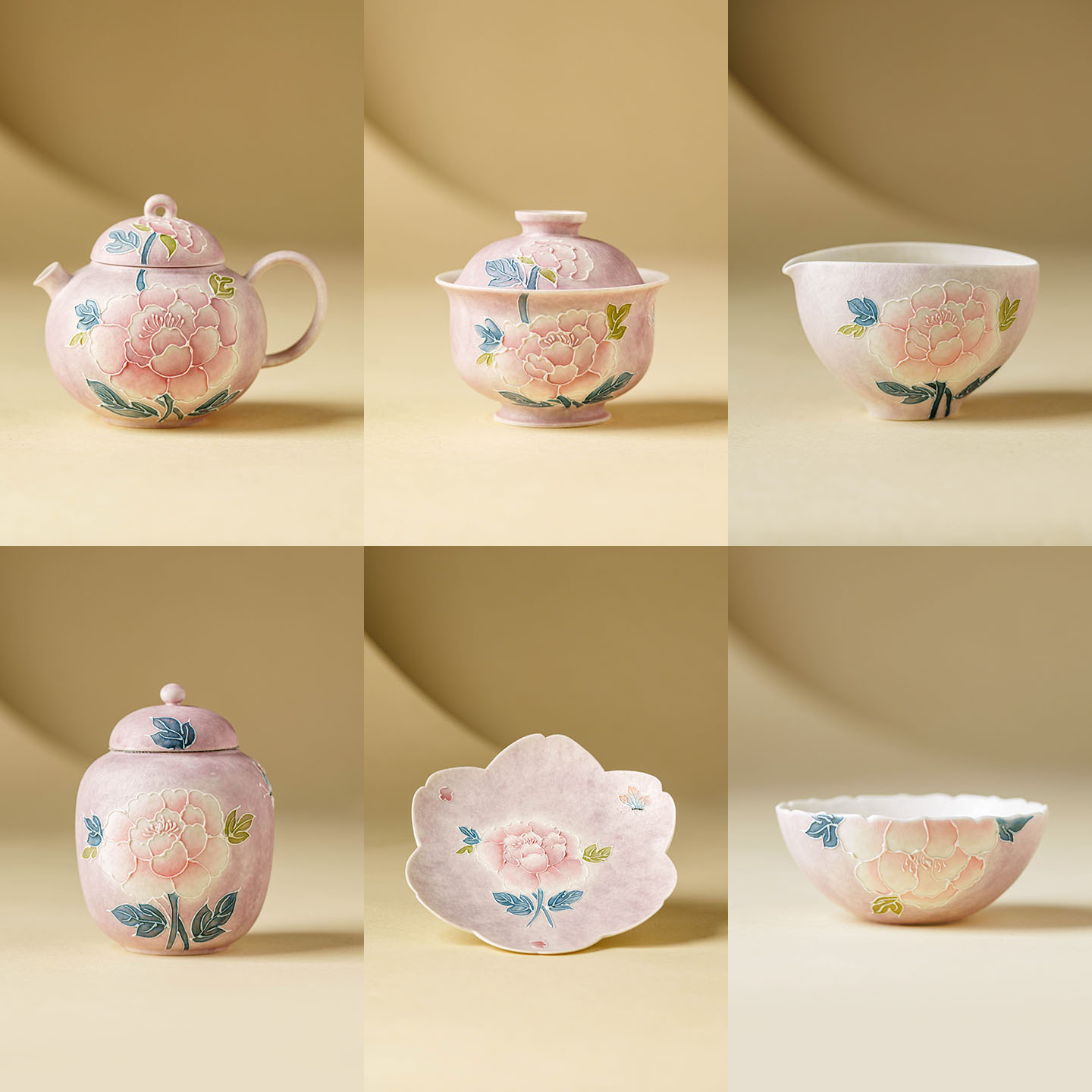 Set Teh Gaiwan Porselen Kerami - Korean Tea Set ulasan dan harga