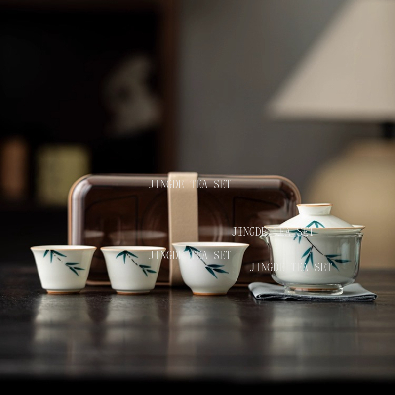 Portabel Keramik Teko Teh dan  - Korean Tea Set ulasan dan harga