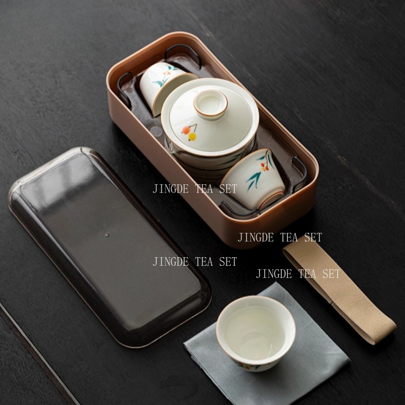 Portabel Keramik Teko Teh dan  - Korean Tea Set ulasan dan harga