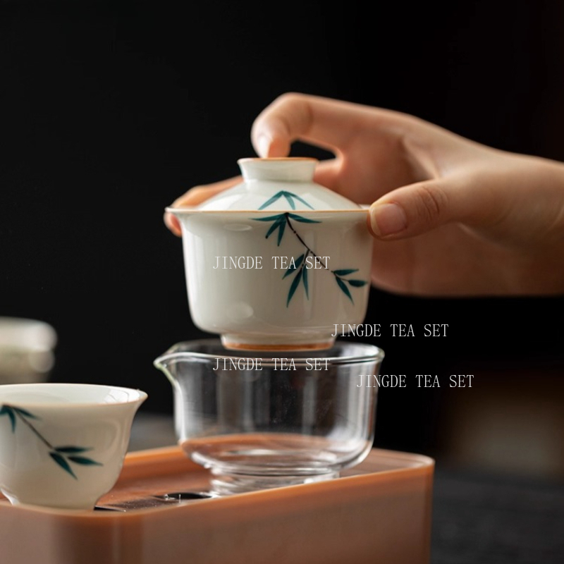 Portabel Keramik Teko Teh dan  - Korean Tea Set ulasan dan harga