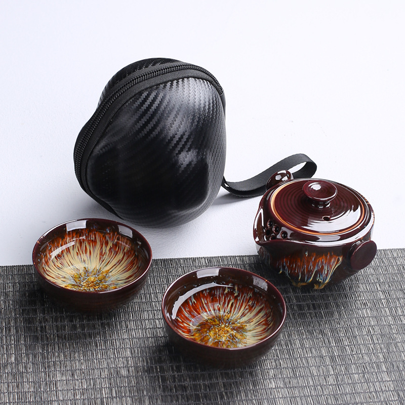 Teko Keramik Portabel Gaiwan d - Korean Tea Set ulasan dan harga