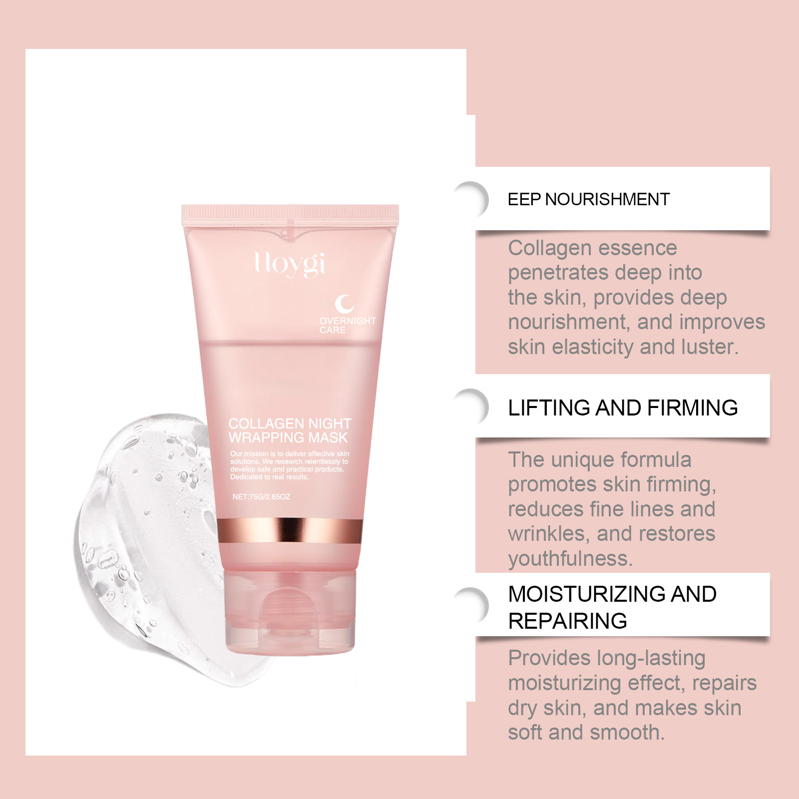 Masker Kolagen Deep Peel Off,  - Sleeping Pack Overnight ulasan dan harga