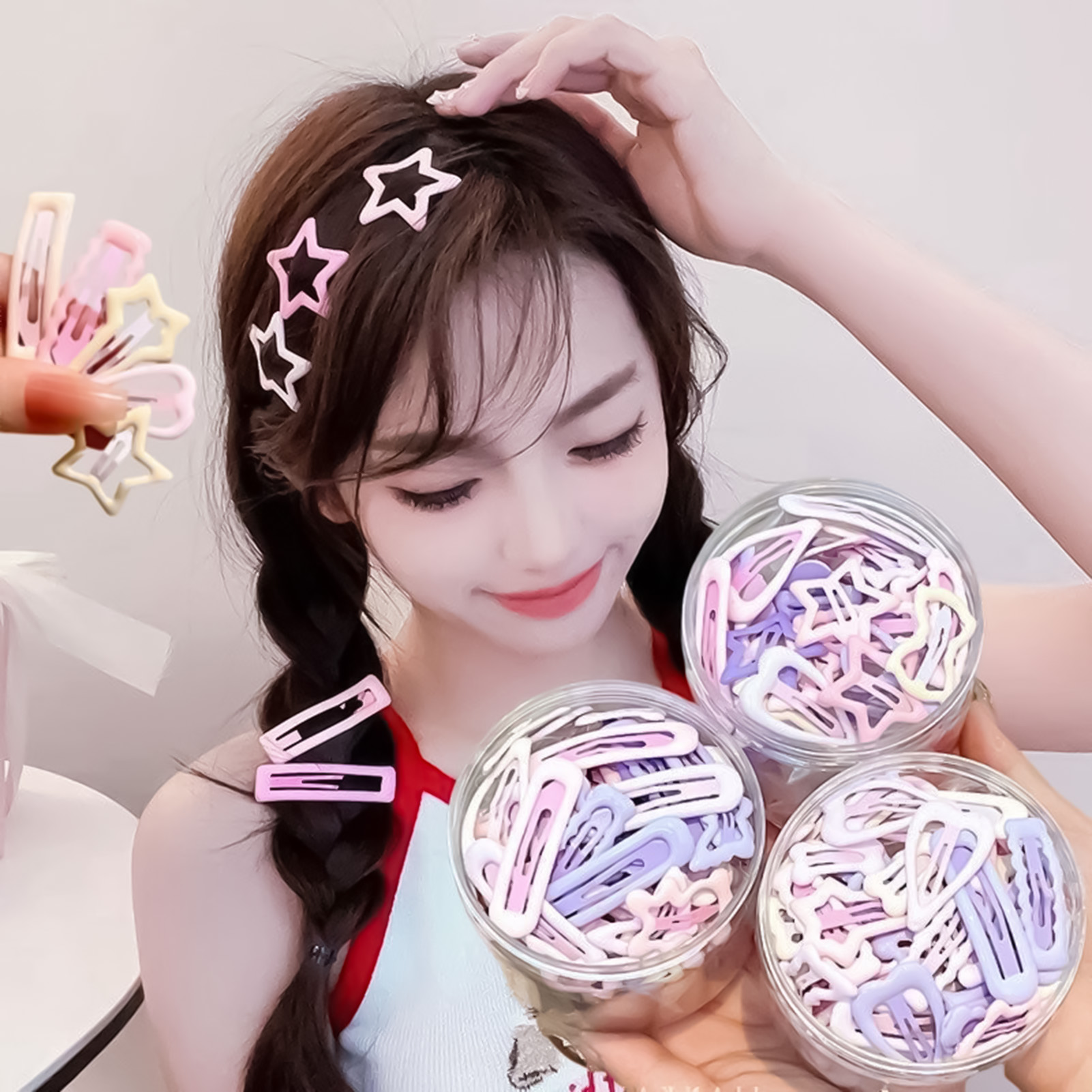 3 buah pin hiasan kepala gaya  - Lifestyle Of Korean ulasan dan harga