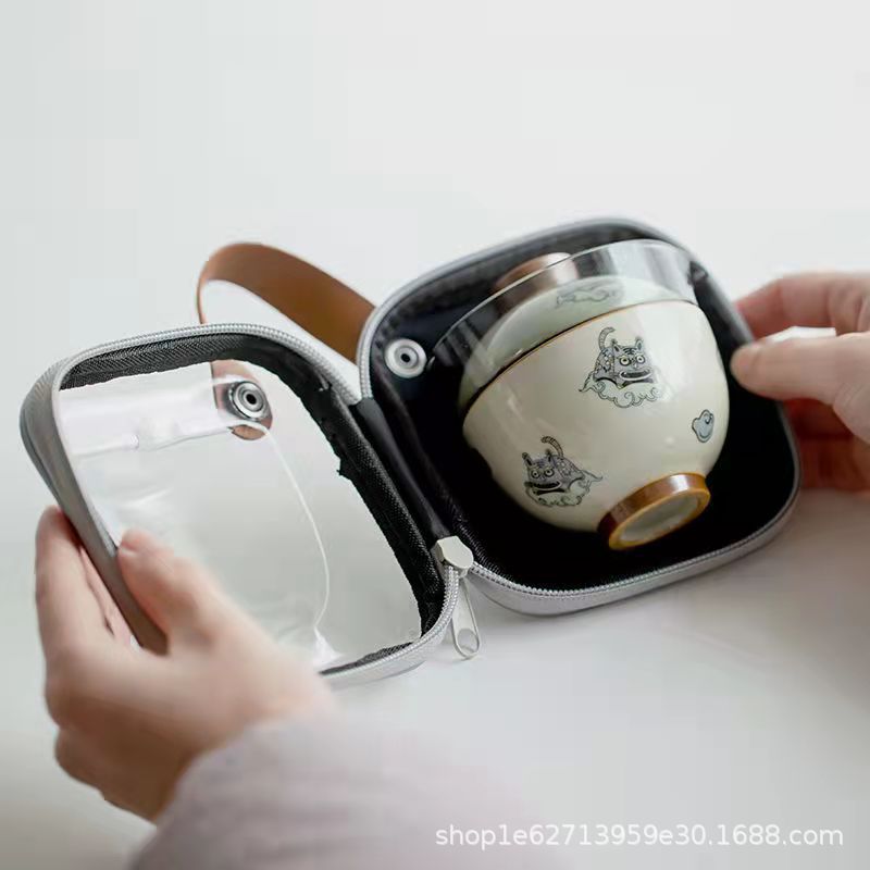 Travel Tea Set Portable Bag Qu - Korean Tea Set ulasan dan harga
